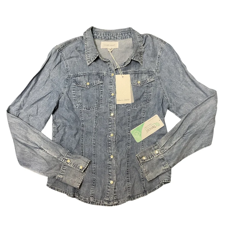 Top Ls By Dear John In Blue Denim, Size:L