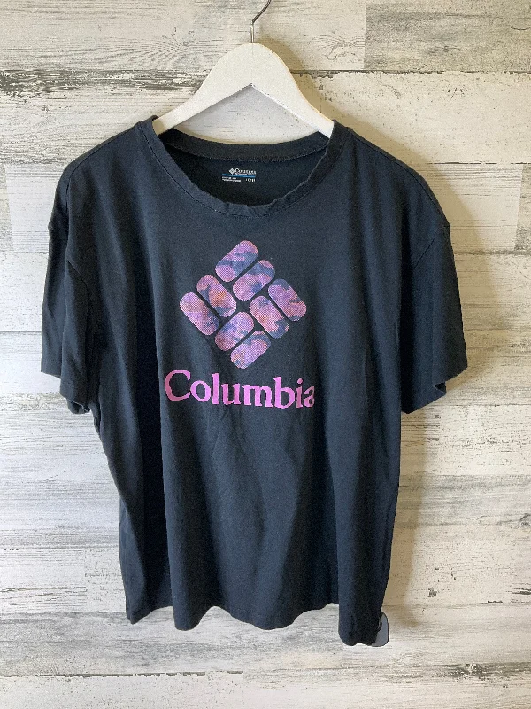 Athletic Top Short Sleeve By Columbia In Black, Size: 1x