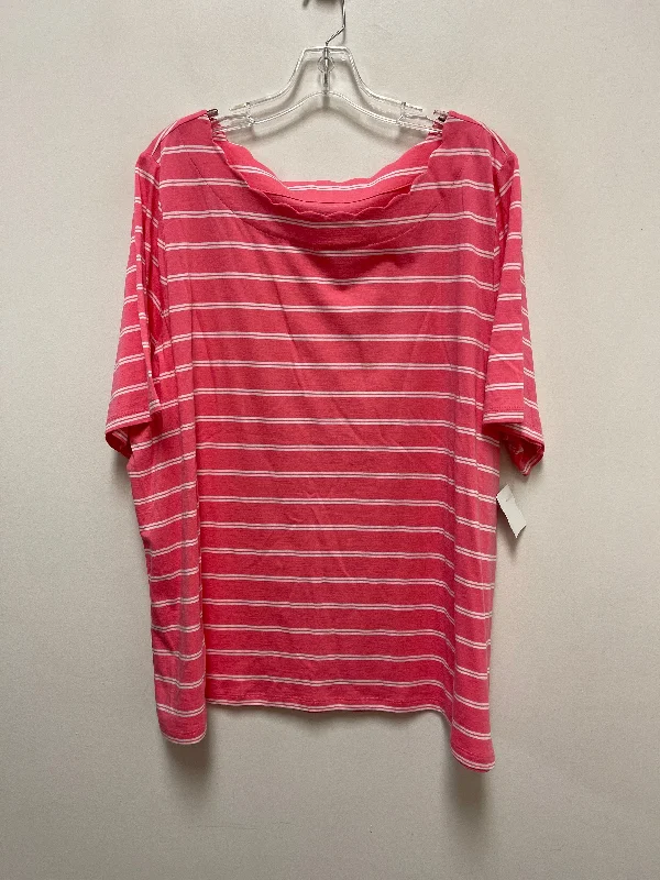 Pink & White Top Short Sleeve Talbots, Size 3x