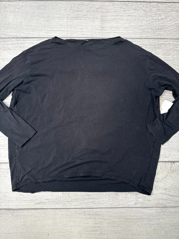 Athletic Top Long Sleeve Crewneck By Lululemon In Black, Size: M