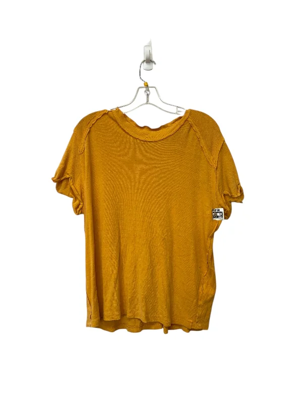 Top Short Sleeve By We The Free In Yellow, Size: Xs