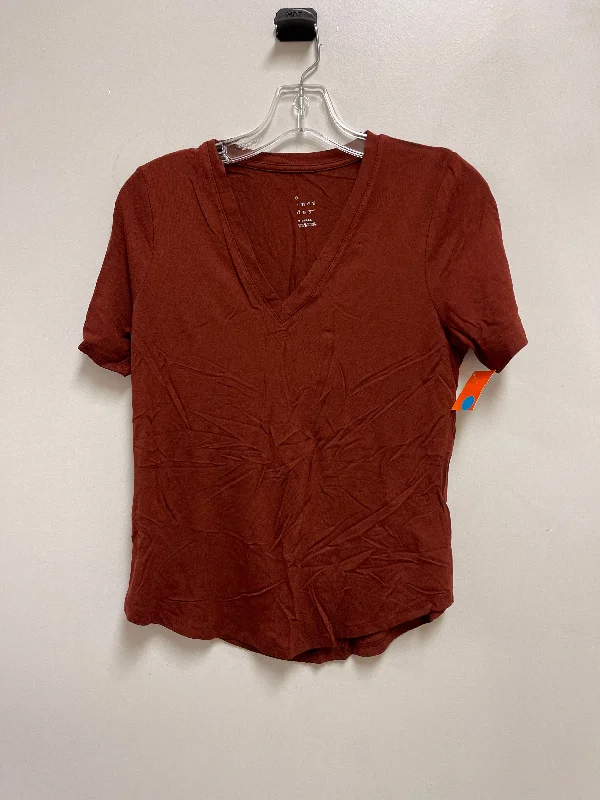 Top Short Sleeve By A New Day In Orange, Size: Xs