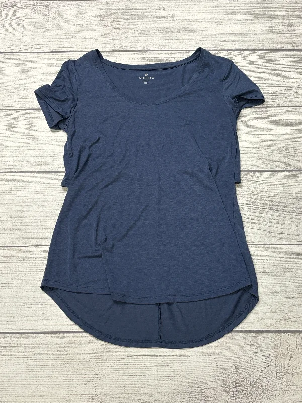 Athletic Top Short Sleeve By Athleta In Blue, Size: Xs