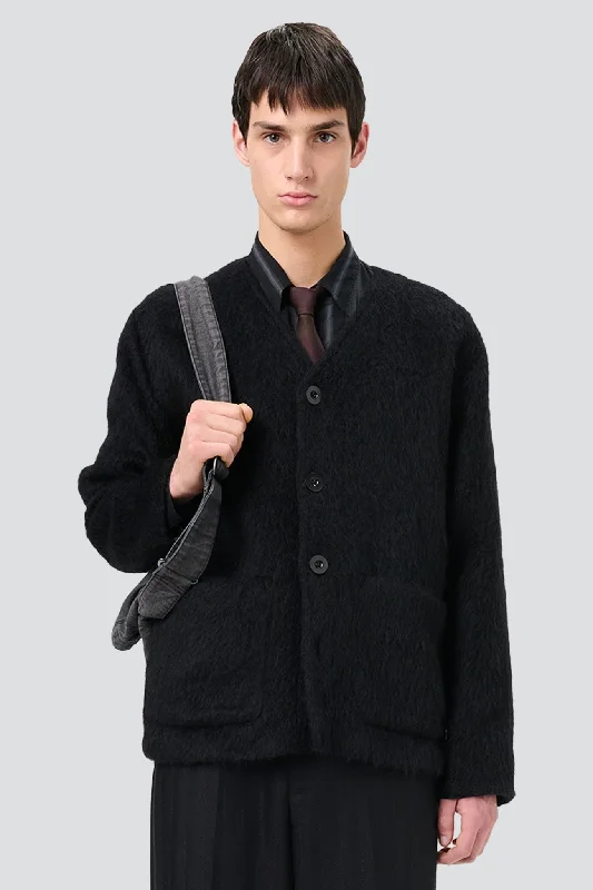 Black Mohair Cardigan