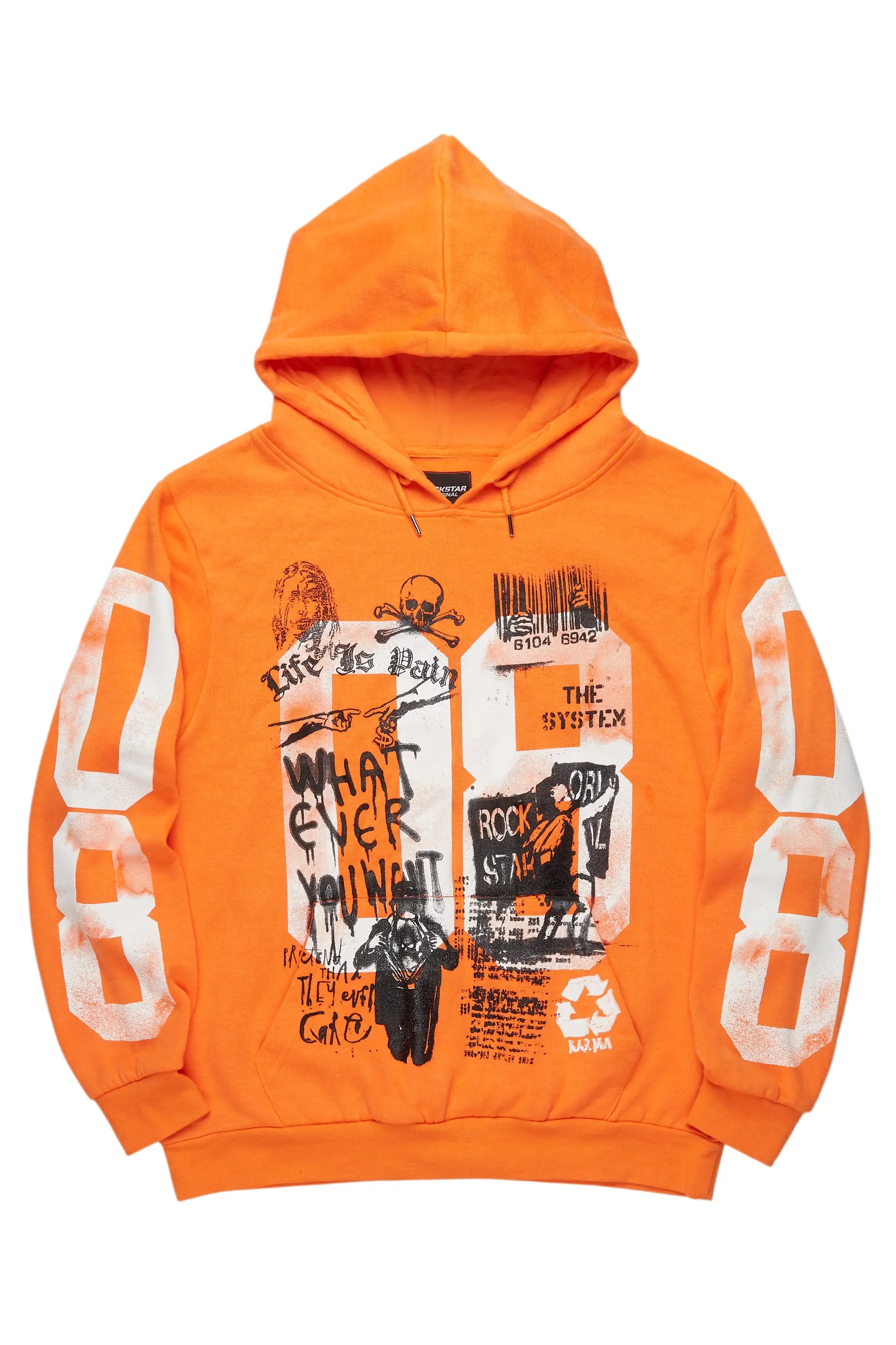 Grill Orange/White Graphic Hoodie