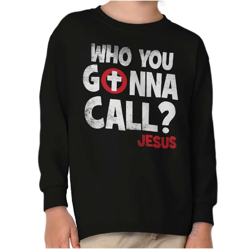 Who You Gonna Call Youth Long Sleeve T-Shirt