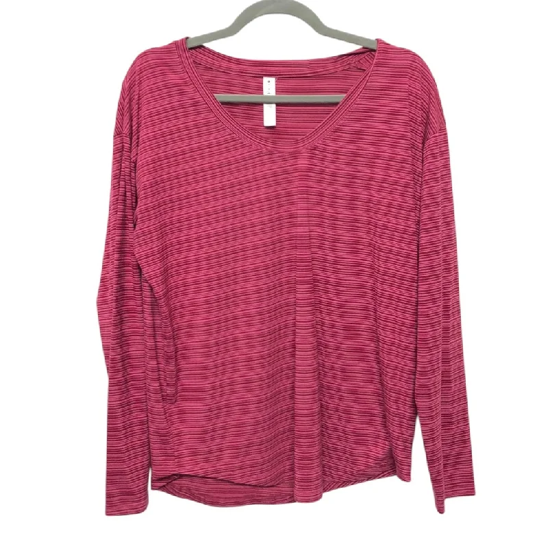 Top Ls By Athleta In Pink & Red, Size:M