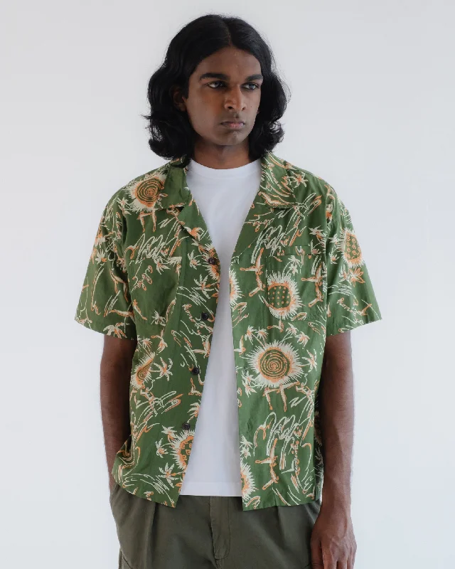 Aloha Shirt Casa Print Green