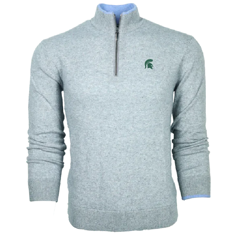 Michigan State Spartan Sebonack Quarter-Zip Sweater