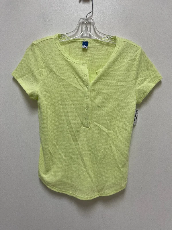 Top Short Sleeve By Old Navy In Yellow, Size: S