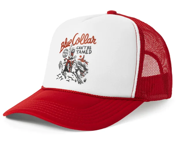 Women's Can't Be Tamed Foam Trucker Hat - Red/White/Red