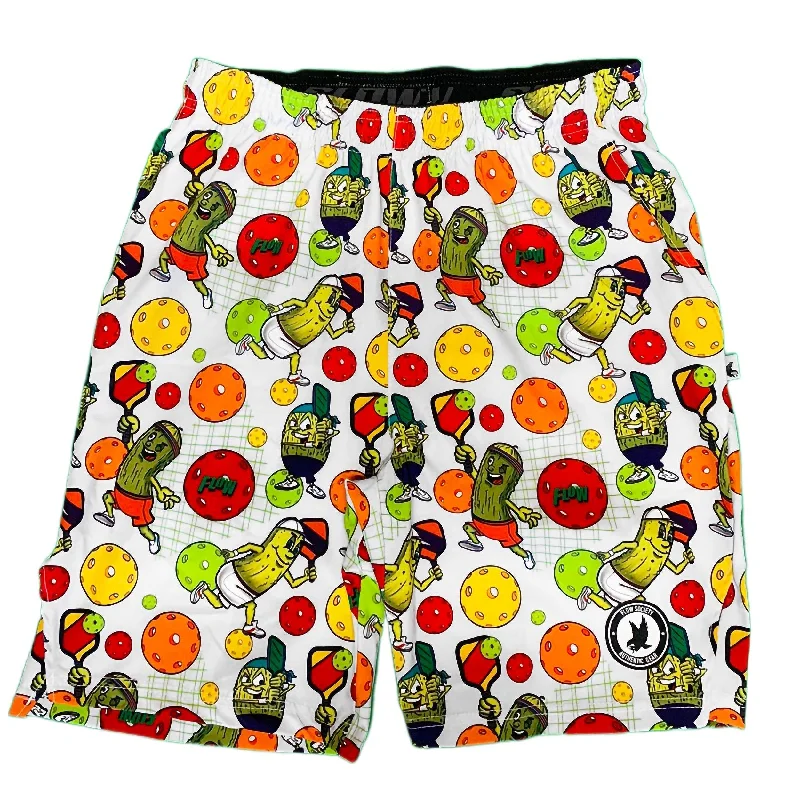 Mens White Pickleball Flow 9" Short