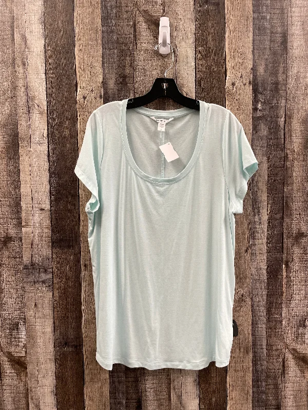 Athletic Top Short Sleeve By Athleta In Green, Size: L