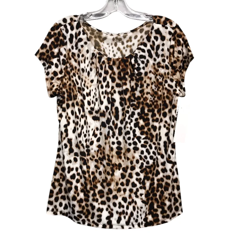 Top Ss By Worthington In Animal Print, Size:Lp