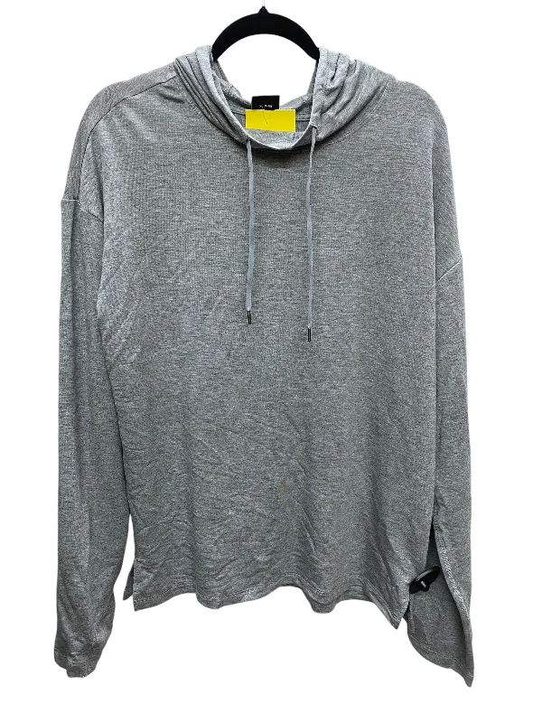 Athletic Top Long Sleeve Hoodie By Athletic Works In Grey, Size: Xl