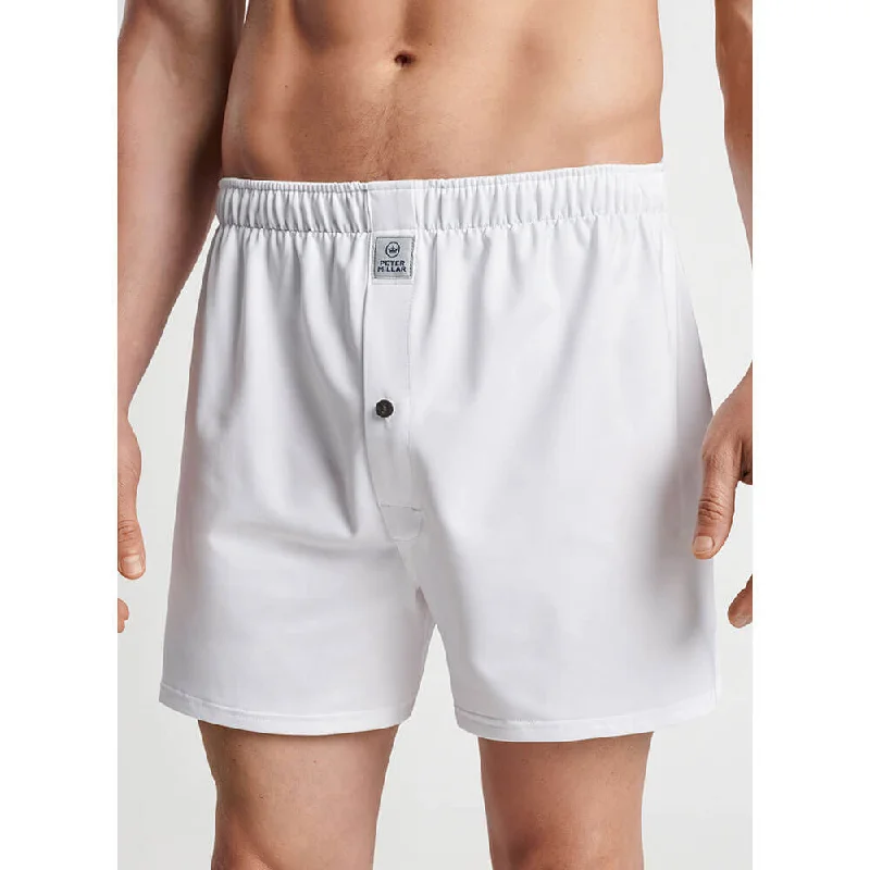 Peter Millar Solid Performance Boxers - White