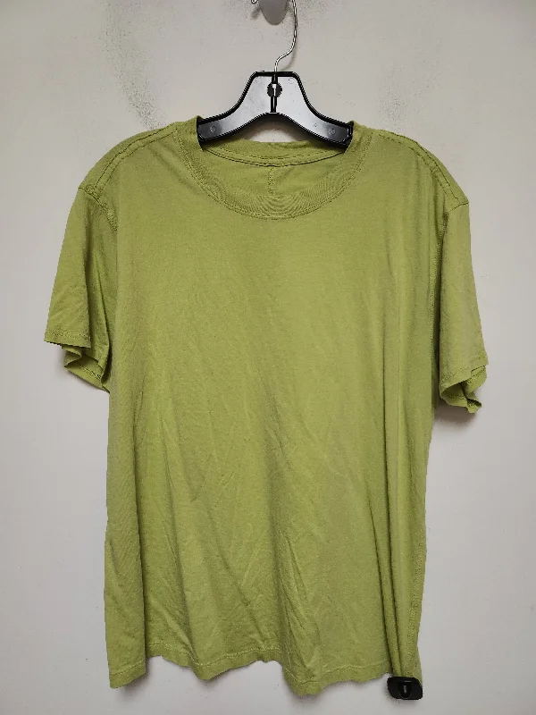 Athletic Top Short Sleeve By Lululemon In Green, Size: M