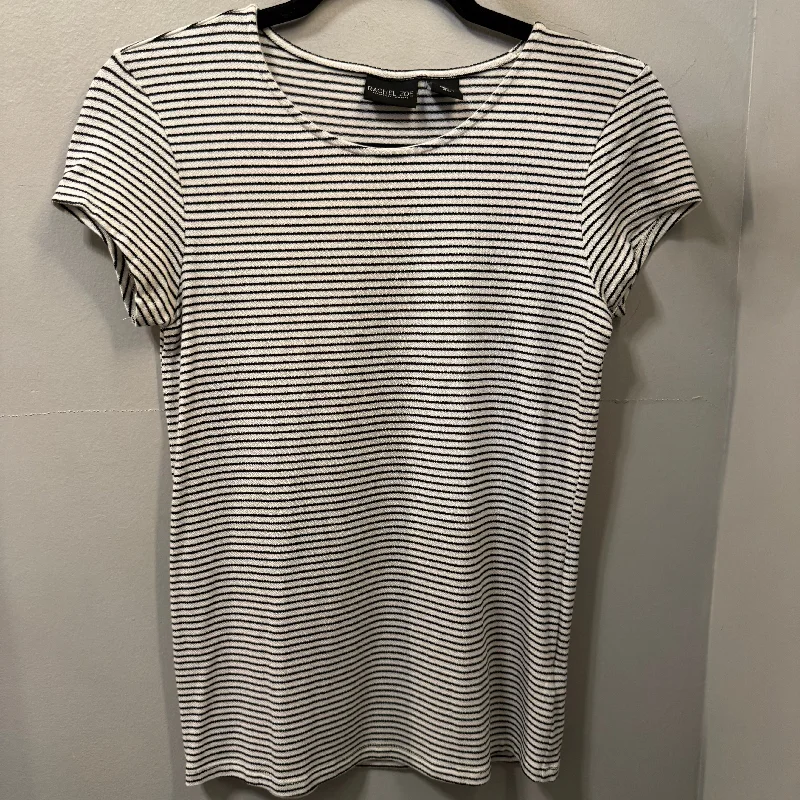 Top Short Sleeve By Rachel Zoe In Black & Cream, Size: S