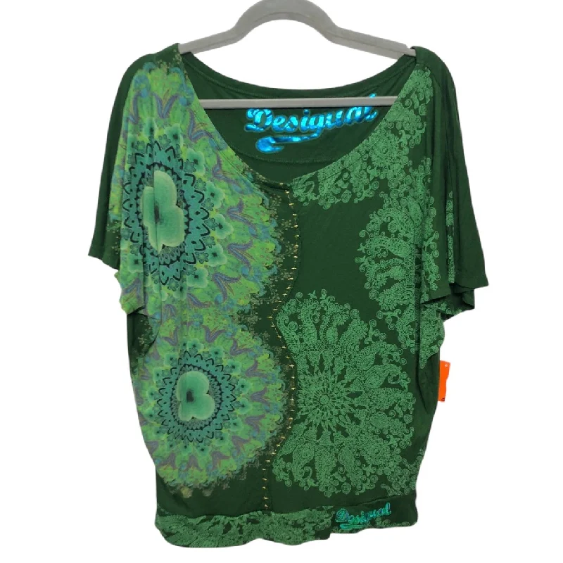 Top Ss By Desigual In Green, Size:M