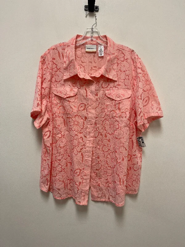 Pink Top Short Sleeve Alfred Dunner, Size 3x