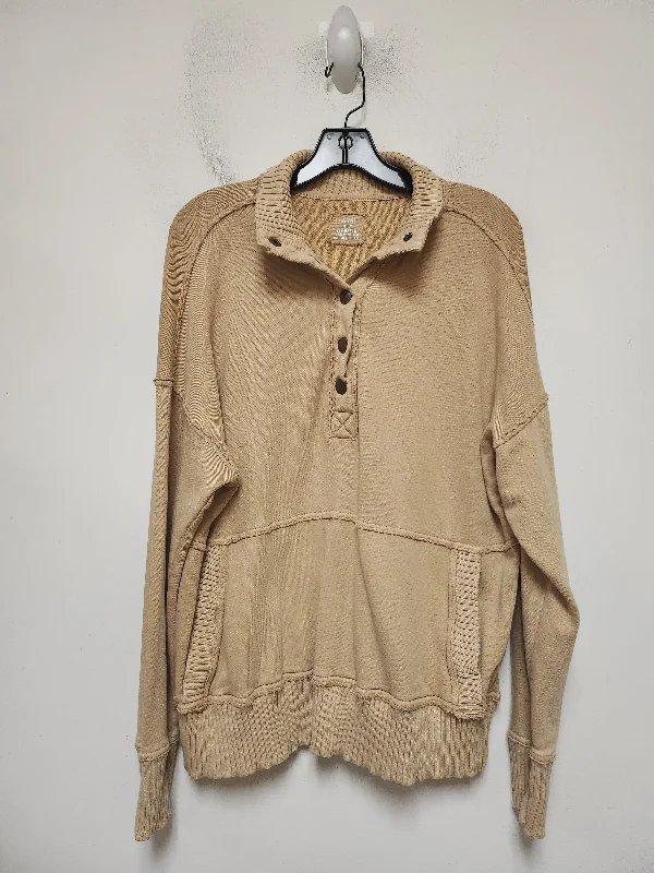 Top Long Sleeve By Aerie In Tan, Size: M