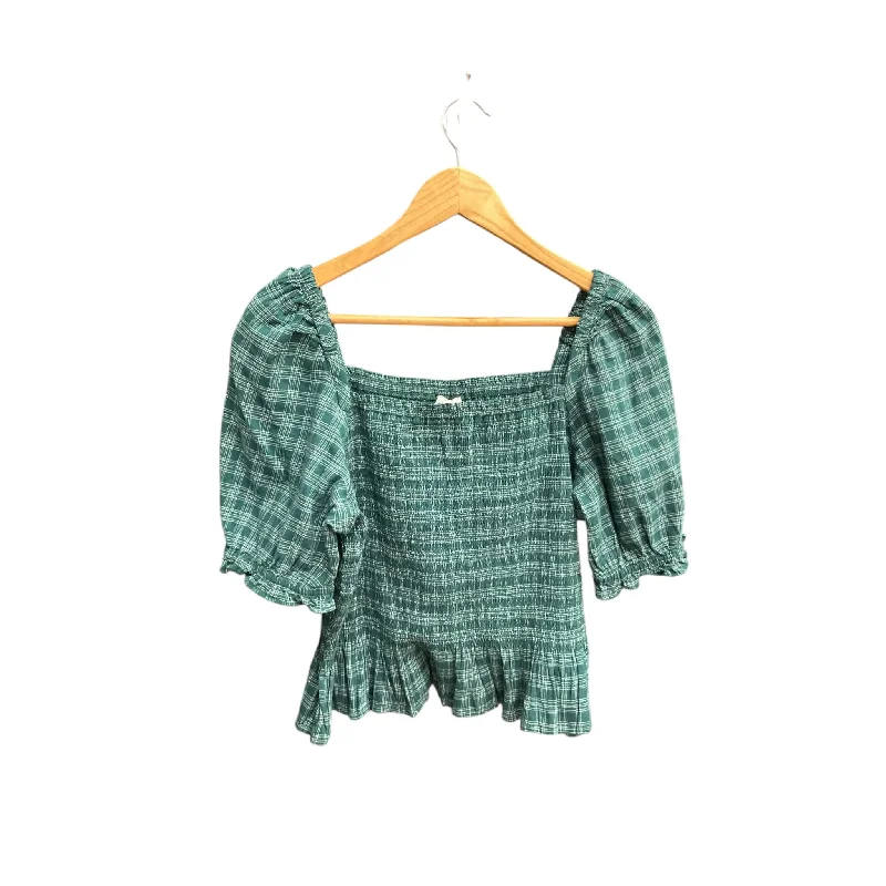 Top Short Sleeve By J. Crew In Green, Size: L