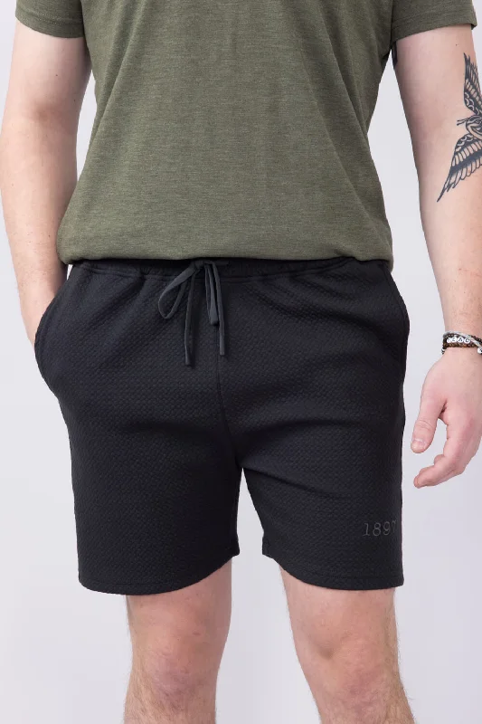 1897 Active Diamond Stretch Shorts for Men in Charcoal | MP923-CHARCOAL