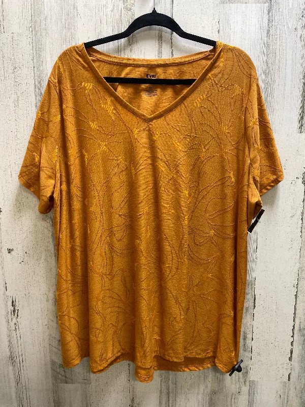 Top Short Sleeve By Clothes Mentor In Orange, Size: 2x