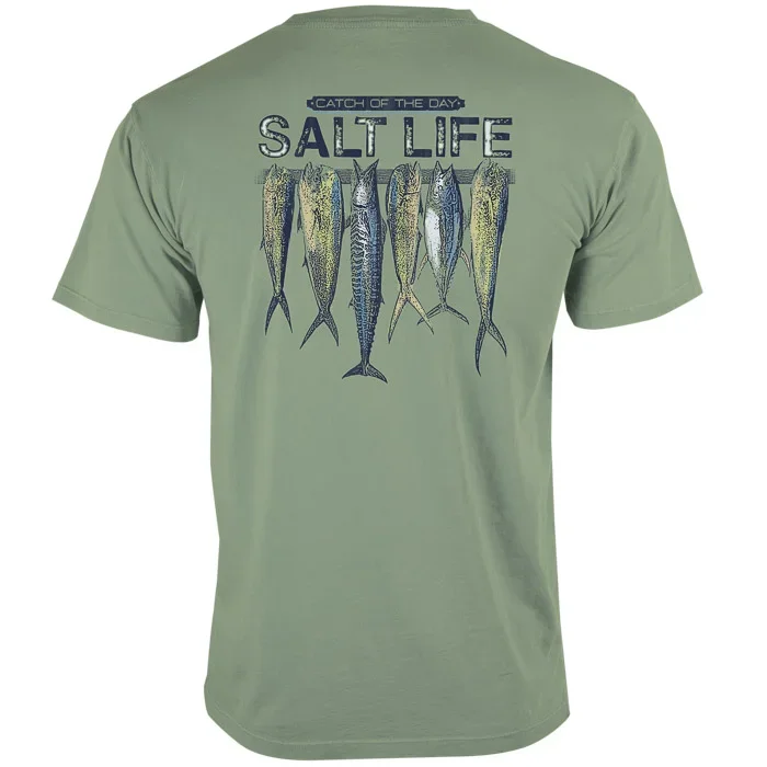 Men's Stringer Salt Wash Fishing Pocket Tee