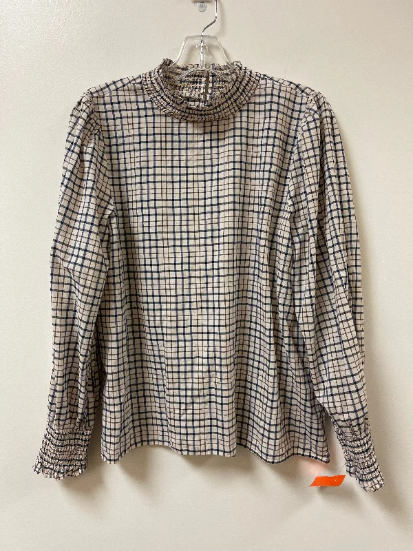 Top Long Sleeve By Ann Taylor In Striped Pattern, Size: L