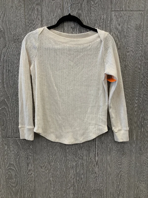 Top Long Sleeve By Loft In Cream, Size: M