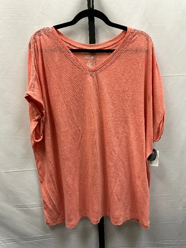 Orange Top Short Sleeve Croft And Barrow, Size 2x