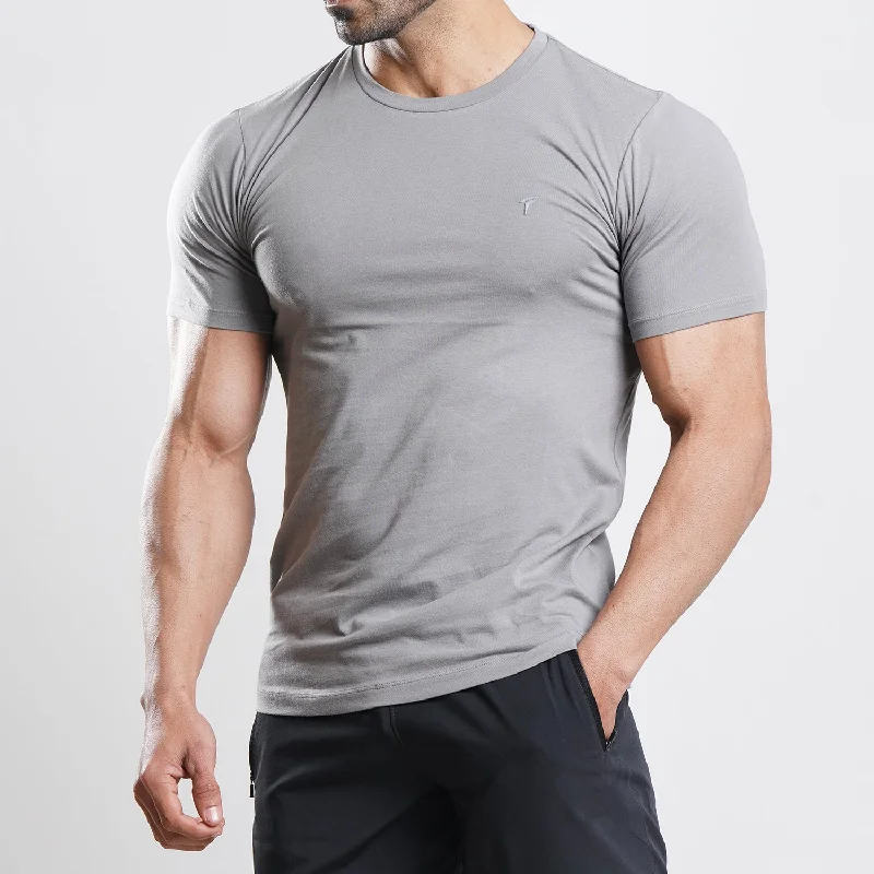 Tf-Grey Muscle-Fit Premium Lycra Tee