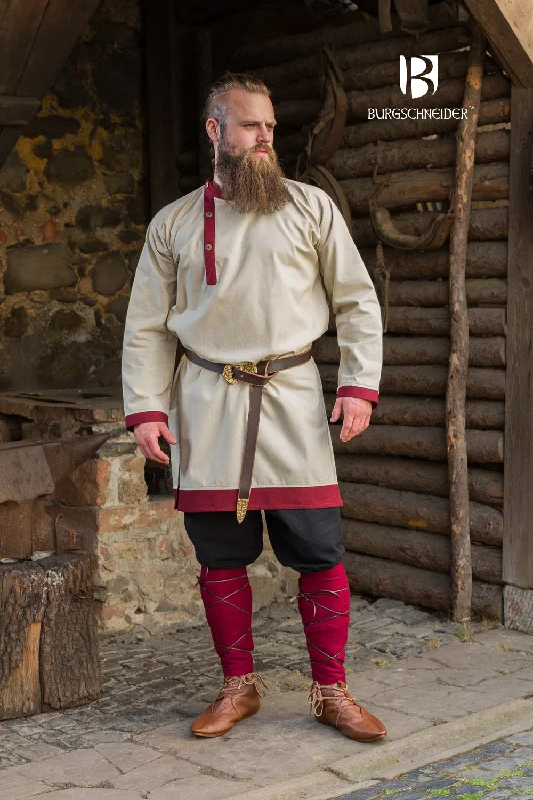 Rus Tunic Tobiasz Natural/Bordeaux