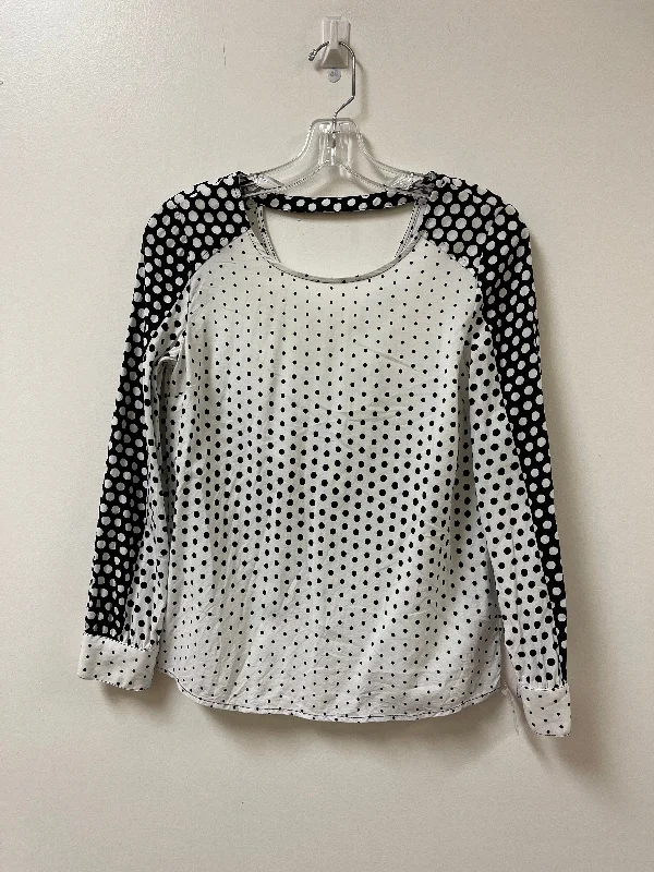 Top Long Sleeve By Liverpool In Polkadot Pattern, Size: Xs