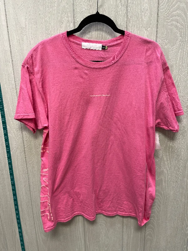 Top Short Sleeve By Clothes Mentor In Pink, Size: L