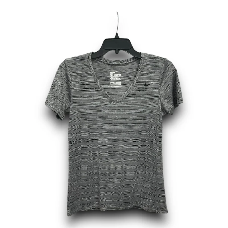 Athletic Top Short Sleeve By Nike Apparel In Grey, Size: S