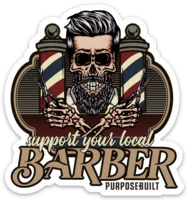 Support Your Local sticker 3in - Barber