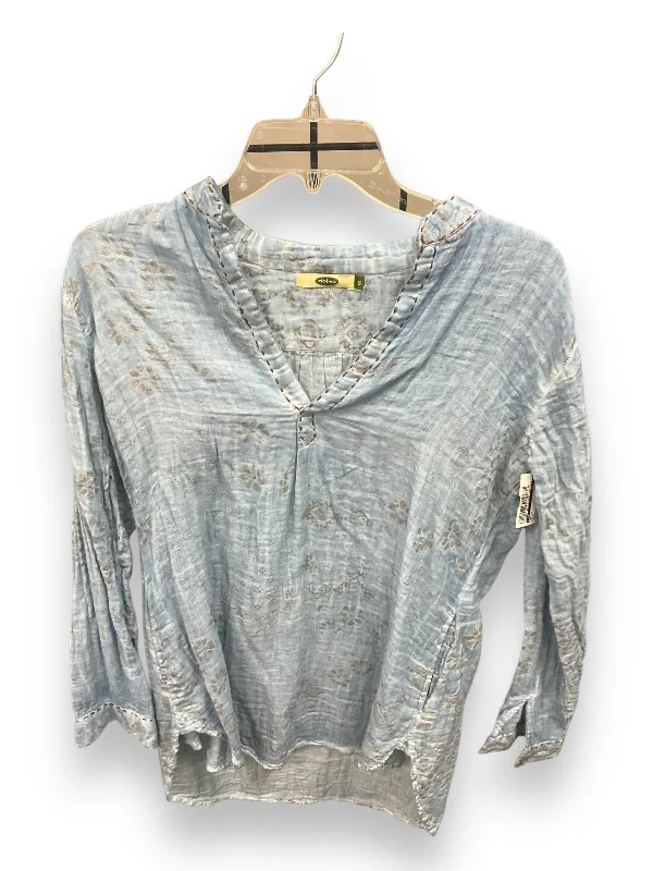 Top Long Sleeve By Cma In Blue, Size: S