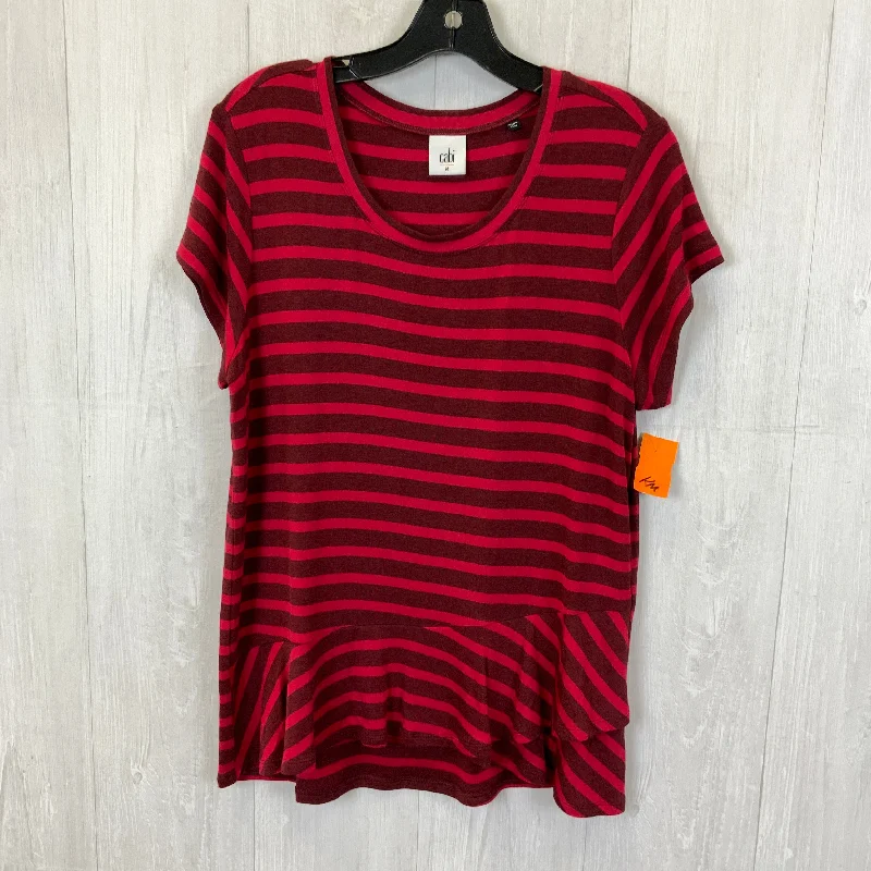 Top Short Sleeve By Cabi In Red, Size: M