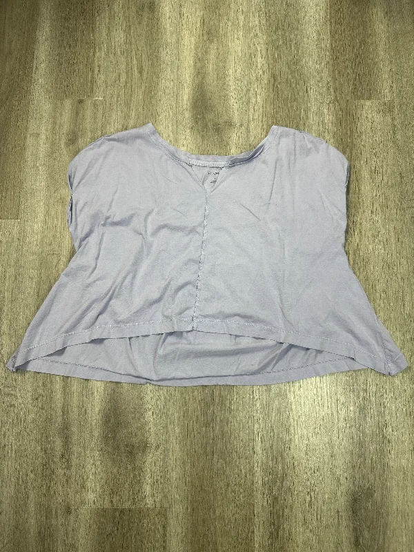 Top Short Sleeve Basic By Pilcro In Purple, Size: L