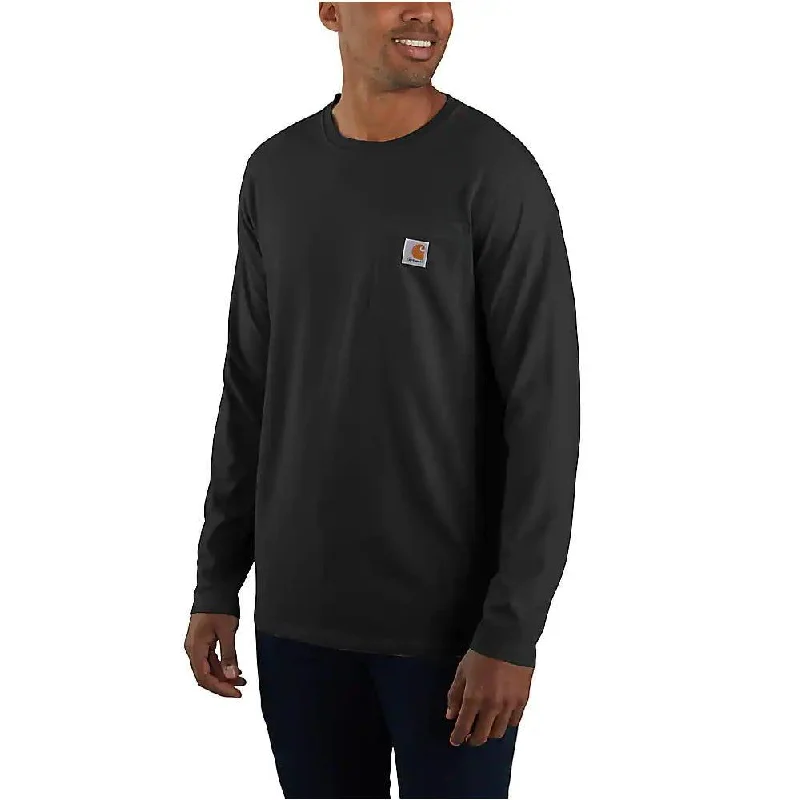 Carhartt force® relaxed fit midweight long-sleeve pocket t-shirt - Black