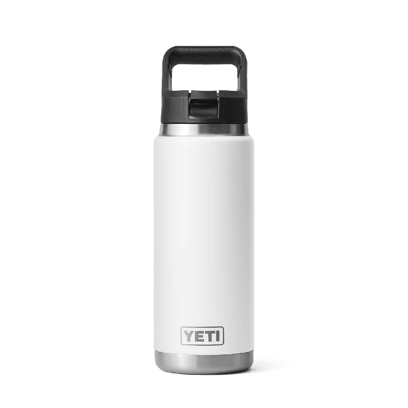 Rambler® 26 oz Water Bottle w/Straw Cap - White