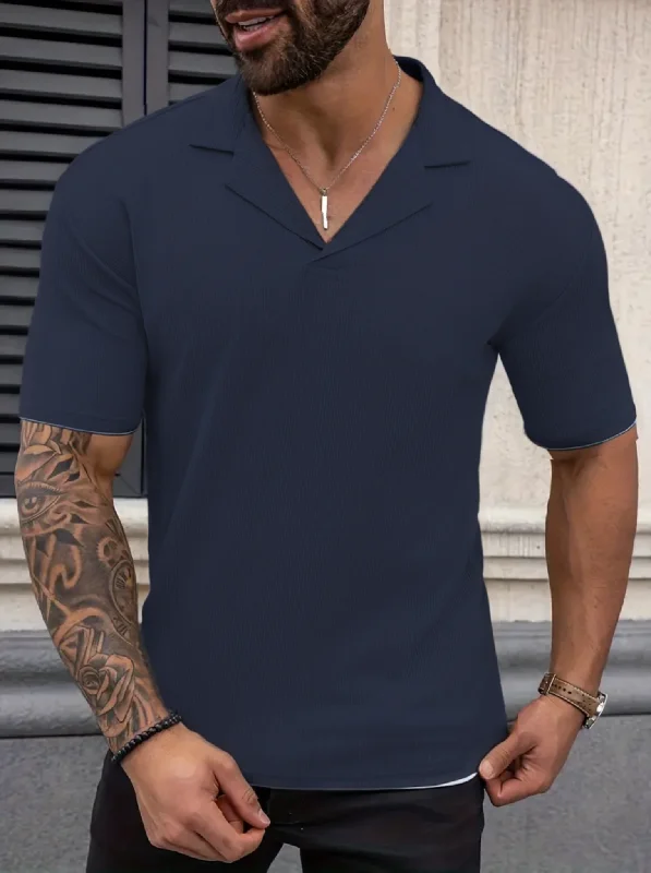 Chill Lapel Texture T- Shirt