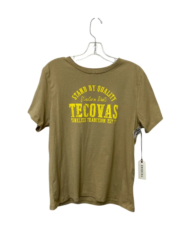 Top Short Sleeve By Clothes Mentor In Tan, Size: Xl