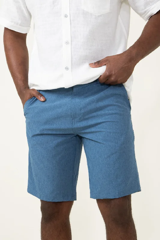 1897 Original Heather Hybrid Shorts for Men in Cobalt Blue | XM9821-GL-HCOBALT