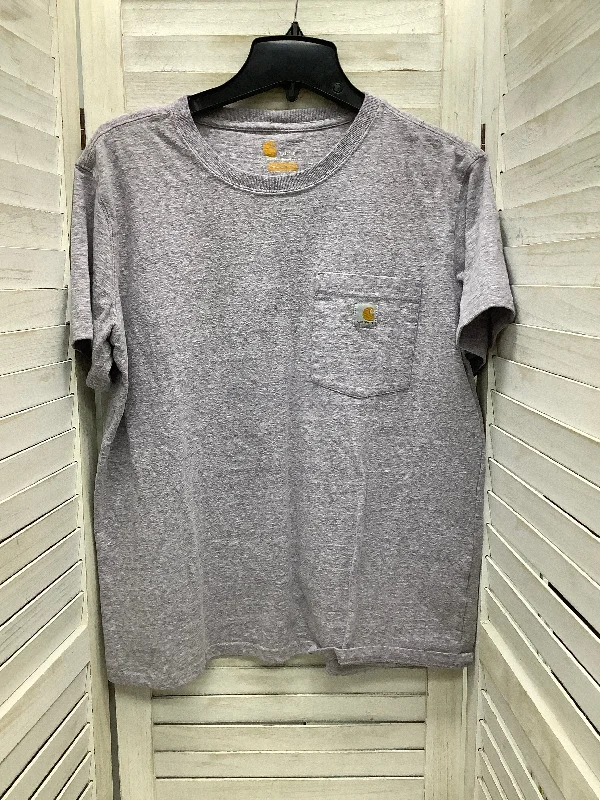 Top Short Sleeve By Carhartt In Purple, Size: L