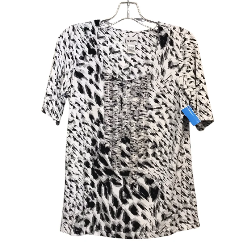 Top Ss By Chicos In Black & White, Size:S