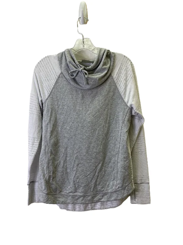 Athletic Top Long Sleeve Hoodie By Athleta In Grey, Size: S