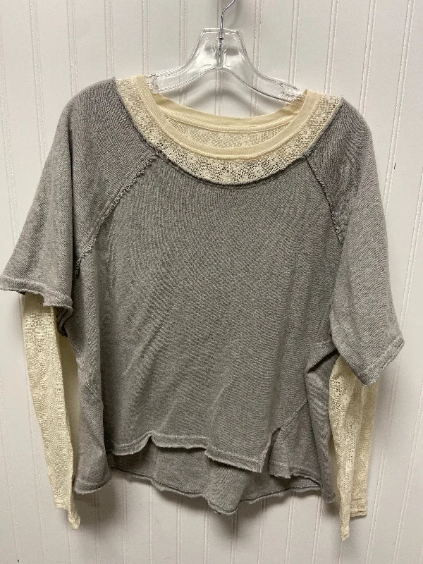 Top Long Sleeve By We The Free In Grey, Size: Xs